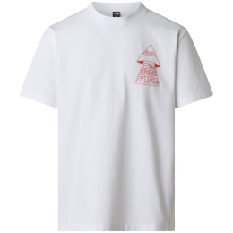 Pánske tričko The North Face M Mountain Play Relaxed Short Sleeve Tee-Graphic biela TNF WHITE