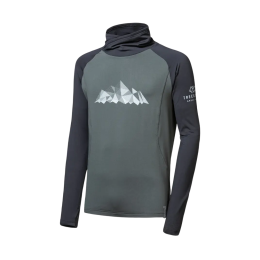 Pánska funkčná mikina Sensor Coolmax Thermo Mountains čierna/zelená olive/černá