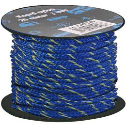 Šnúra ku stanu Bo-Camp Nylon Guy Rope 20m 3mm modrá/žltá Blue