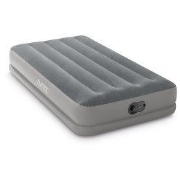 Nafukovací matrac Intex Twin Dura-Beam Prestige Mid-Rise USB Pump sivá grey