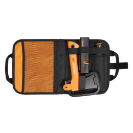 Kempingová Fiskars sekera + nôž + ostřič