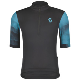 Pánsky cyklistický dres Scott M's Gravel 10 SS čierna/modrá black/nile blue