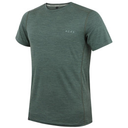 Pánske tričko MOOA MerinoSilk 160 short zelená green melange