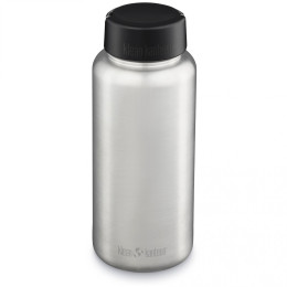 Nerezová fľaša Klean Kanteen Wide w/Wide Loop Cap - brushed stainless 1182 ml strieborná