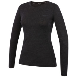Dámske tričko MOOA MerinoSilk 160 long čierna black melange