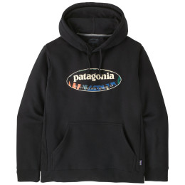Pánska mikina Patagonia Men's '95 Oval Logo Uprisal Hoody čierna Black: Kaleido