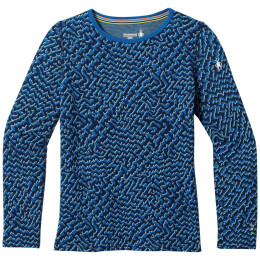Detské funkčné tričko Smartwool Kids' Classic Thermal Merino Base Layer Crew modrá NIVAL BLUE RETRO LINE