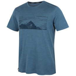 Pánske tričko MOOA Merino Lyolite Highlander 150 Short modrá blue
