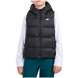 Detská vesta 4F Vest Jacket M366 Deep Black čierna Deep Black