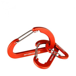 Karabíny LifeVenture Karabiners (3 Pack) červená