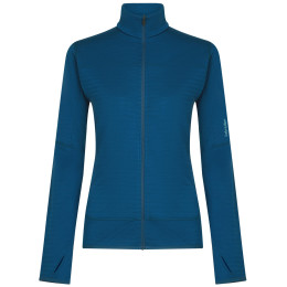 Dámska funkčná mikina Icebreaker Women Merino Blend 300 RealFleece™ Descender LS Zip modrá Atlantis
