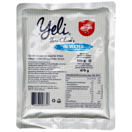 Jedlo na cesty Yeli Tuniak kúsky vo vlastnej šťave (500g)