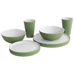 Sada riadov Outwell Gala 2 Person Dinner Set zelená Shadow Green