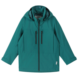 Detská nepremokavá bunda Reima Saarela Dark Teal tmavozelená Dark Teal