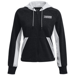 Dámska mikina Under Armour Rival + FZ Hoodie čierna Black / White / White