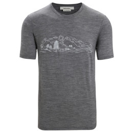 Pánske funkčné tričko Icebreaker Tech Lite II SS Tee Nature Sprint šedá Gritstone Heather