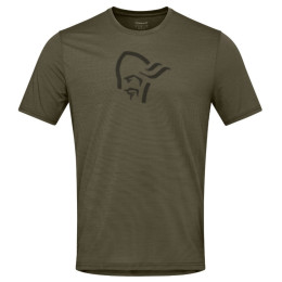 Pánske tričko Norrona femund equaliser merino T-shirt tmavozelená Olive Night