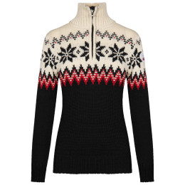 Dámsky sveter Dale of Norway Myking Fem Sweater čierna Black Raspberry Offwhite