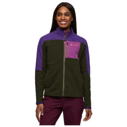 Dámska mikina Cotopaxi Abrazo Fleece Full-Zip Jacket fialová/zelená Black Violet and Woods