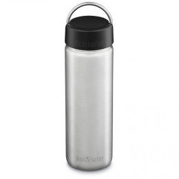 Nerezová fľaša Klean Kanteen Wide w/Wide Loop Cap - brushed stainless 800 ml strieborná