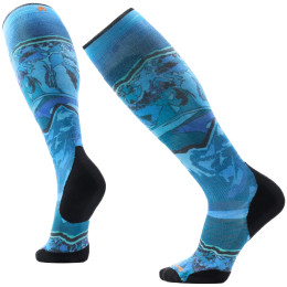 Ponožky Smartwool Ski Targeted Cushion Storm Peak Print OT modrá