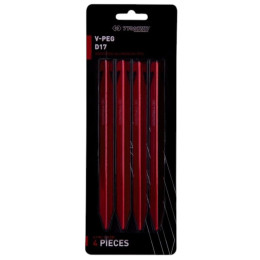 Sada kolíkov Trimm kolík V-PEG - D17 - sada 4 ks červená bordo anodized