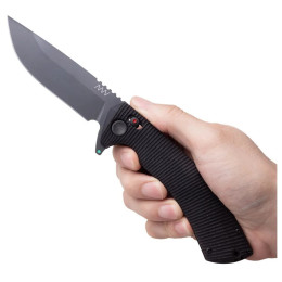 Zatvárací nôž Acta Non Verba A400-BB, DLC, Black Sandvik 14C28N, G10 Black čierna Black
