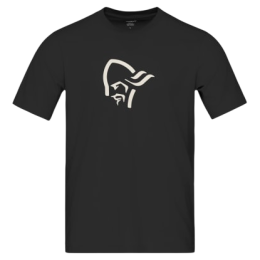 Pánske tričko Norrona 29 cotton viking T-shirt čierna Caviar Black/Snowdrop
