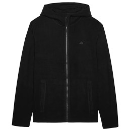 Pánska mikina 4F Fleece M290 čierna DEEP BLACK