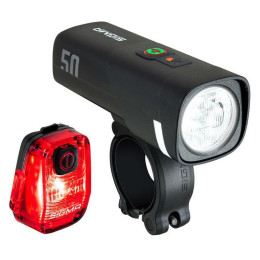 Sada svetiel Sigma Aura 50 + Hiro 10 čierna black