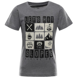 Detské tričko Alpine Pro Rejo 3 Grey sivá ŠEDÁ