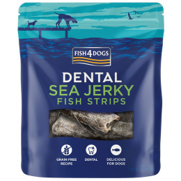 Maškrty pre psov Fish4Dogs Dental Sea Jerky Fish Strips 100g