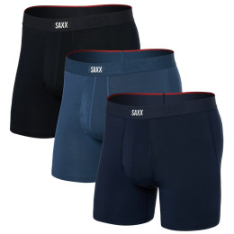 Pánske boxerky Saxx Vibe Xtra Soft Comfort Boxer Brf Fly 3Pk tmavomodrá dark denim/navy/black