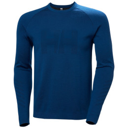 Pánske funkčné tričko Helly Hansen Lifa Merino Knitevo Crew modrá 507 Dark Blue