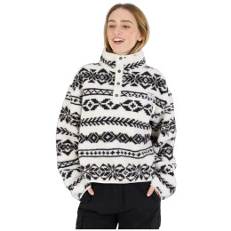 Dámska mikina Fundango Pacha Fleece Jacket biela/čierna inka