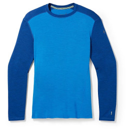 Pánske funkčné tričko Smartwool M Classic Thermal Merino Base Layer Crew Boxed modrá Blueberry Hill-Laguna Blue