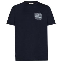 Pánske tričko Icebreaker Men Merino 150 Tech Lite SS Tee Evolving Layers tmavomodrá Midnight Navy