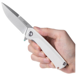 Zatvárací nôž Acta Non Verba Z100 BB Stonewash/Plain Edge G10 biela white