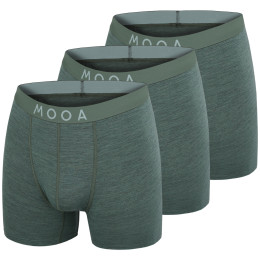 Pánske boxerky MOOA MerinoSilk 4in 3-pack zelená green melange