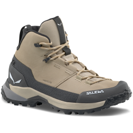Dámske turistické topánky Salewa Puez Leather Mid Ptx W svetlohnedá Quicksand/Onyx