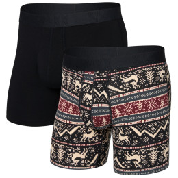 Pánske boxerky Saxx Droptemp Cooling Cotton Boxer Brf Fl 2Pk čierna caribou/black