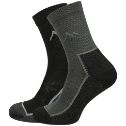Ponožky MOOA Merino Mountain 2-pack mix2 Mix 2 (black,green)