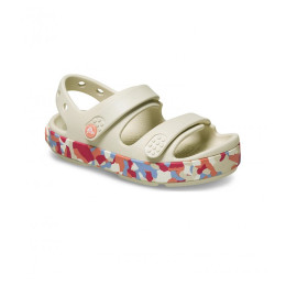 Detské sandále Crocs Crocband Cruiser Glow Confetti Band Sandal Summit White/Guava biela/ružová Summit White/Guava