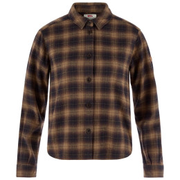 Dámska košeľa Fjällräven Övik Boxy Flannel Shirt W hnedá Black-Wood Brown