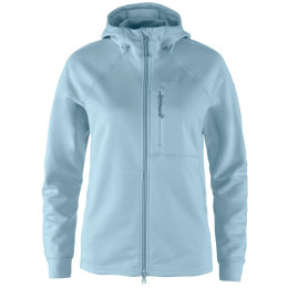 Dámska bunda Fjällräven Abisko Grid Fleece Hoodie W svetlomodrá Breeze Blue