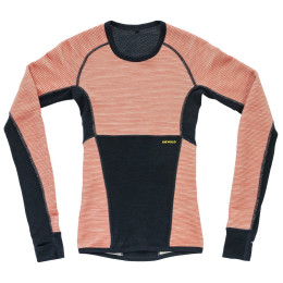 Dámske funkčné tričko Devold Tuvegga Merino Shirt Wmn oranžová/čierna CORAL