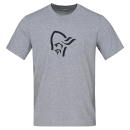 Pánske tričko Norrona 29 cotton viking T-shirt sivá Grey Melange/Caviar Black