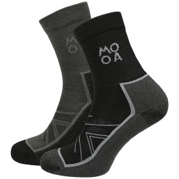 Ponožky MOOA Merino Adventure 2-pack mix2 Mix 2 (black,green)