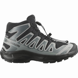 Detské topánky Salomon Xa Pro Mid Wp J Black-Sedona Sage-Wrought Iron čierna/sivá Black / Sedona Sage / Wrought Iron
