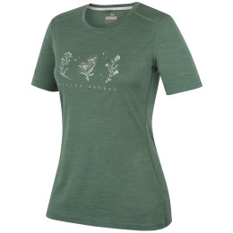 Dámske tričko MOOA Merino Lyolite Bloom 150 Short zelená green